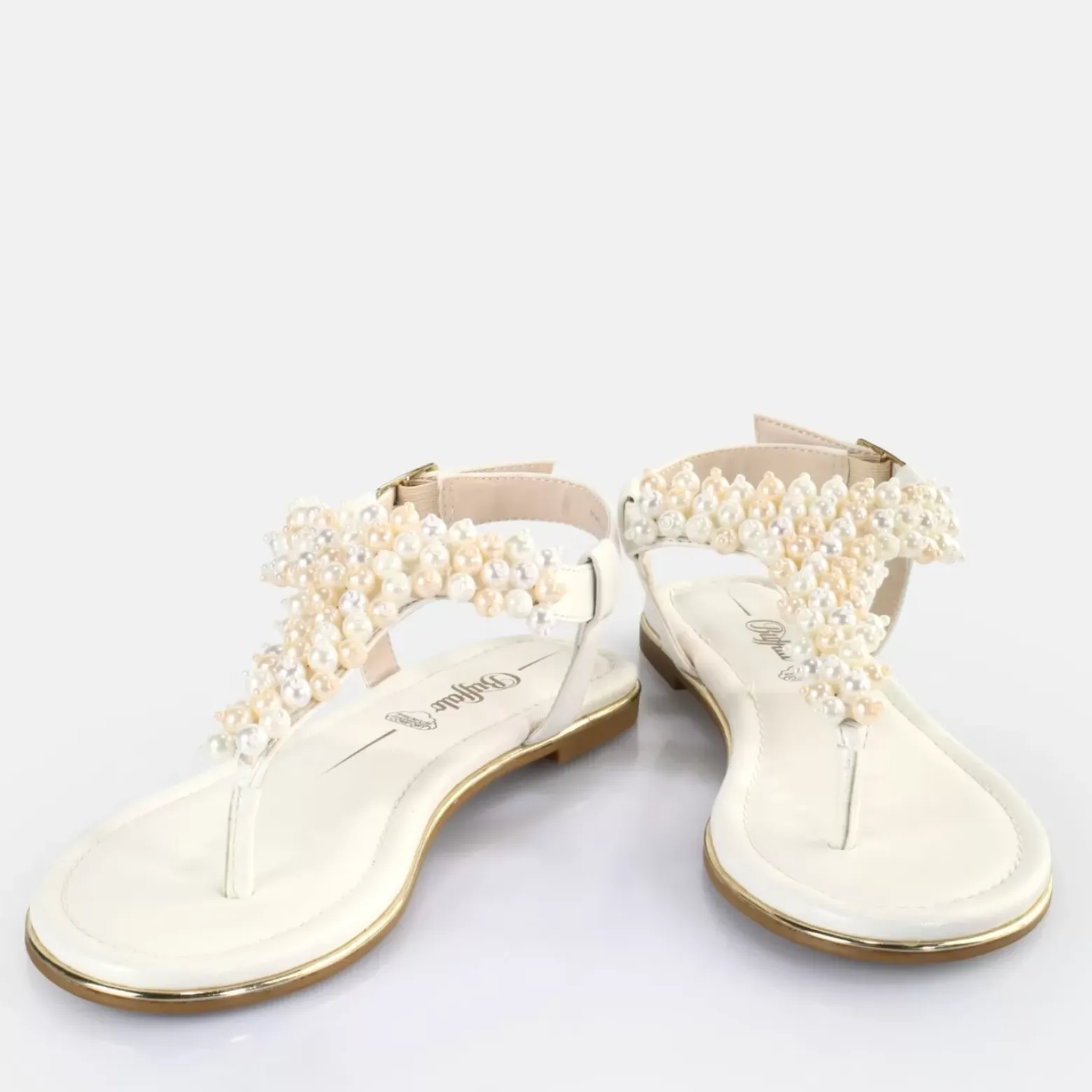 Cheap BUFFALO Capri Pearl Sandales Veganes Creme