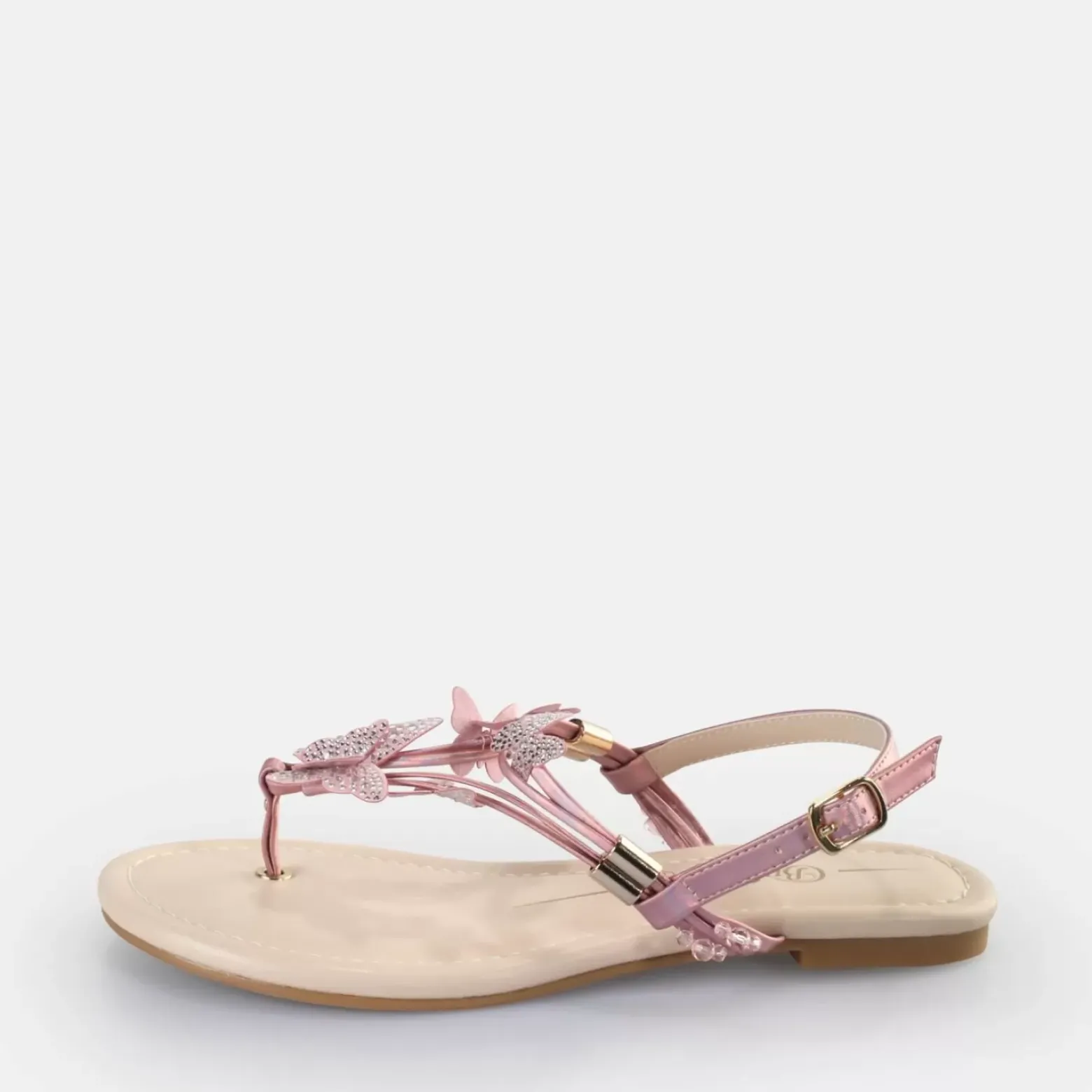 Shop BUFFALO Capri Sparkling Butterfly Sandales A Talon Veganes Rose Vif