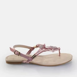 Shop BUFFALO Capri Sparkling Butterfly Sandales A Talon Veganes Rose Vif