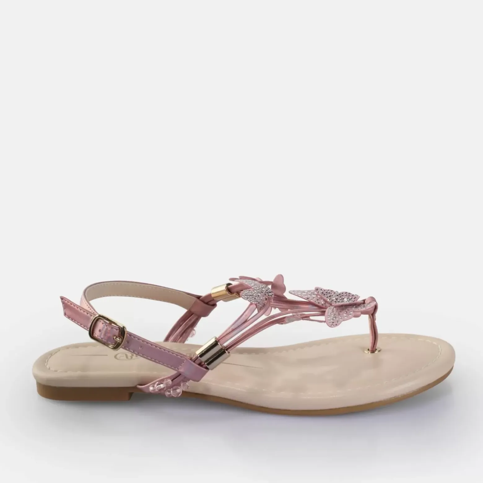 Shop BUFFALO Capri Sparkling Butterfly Sandales A Talon Veganes Rose Vif