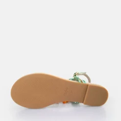 Best Sale BUFFALO Capri Vacay Sandales Veganes/Orange Vert