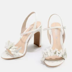 Hot BUFFALO Carla Butterfly Sandales Ivoire Blanc