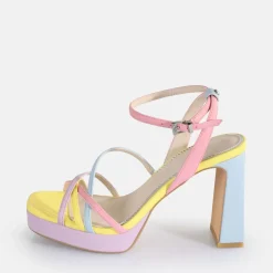 Cheap BUFFALO Cherry Cage Sandales A Talon Veganes Pastel Multicolore Pastell Multi