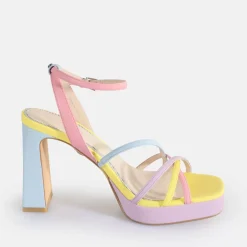 Cheap BUFFALO Cherry Cage Sandales A Talon Veganes Pastel Multicolore Pastell Multi