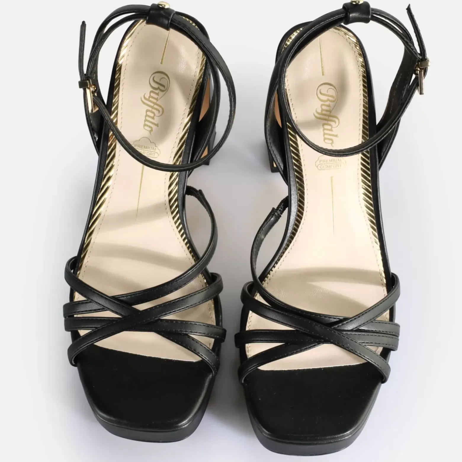 Online BUFFALO Cherry Cage Sandales A Talon Veganes Noir