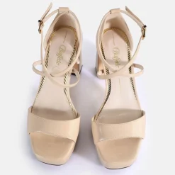 Sale BUFFALO Cherry Neat Sandales A Talon Veganes Beige