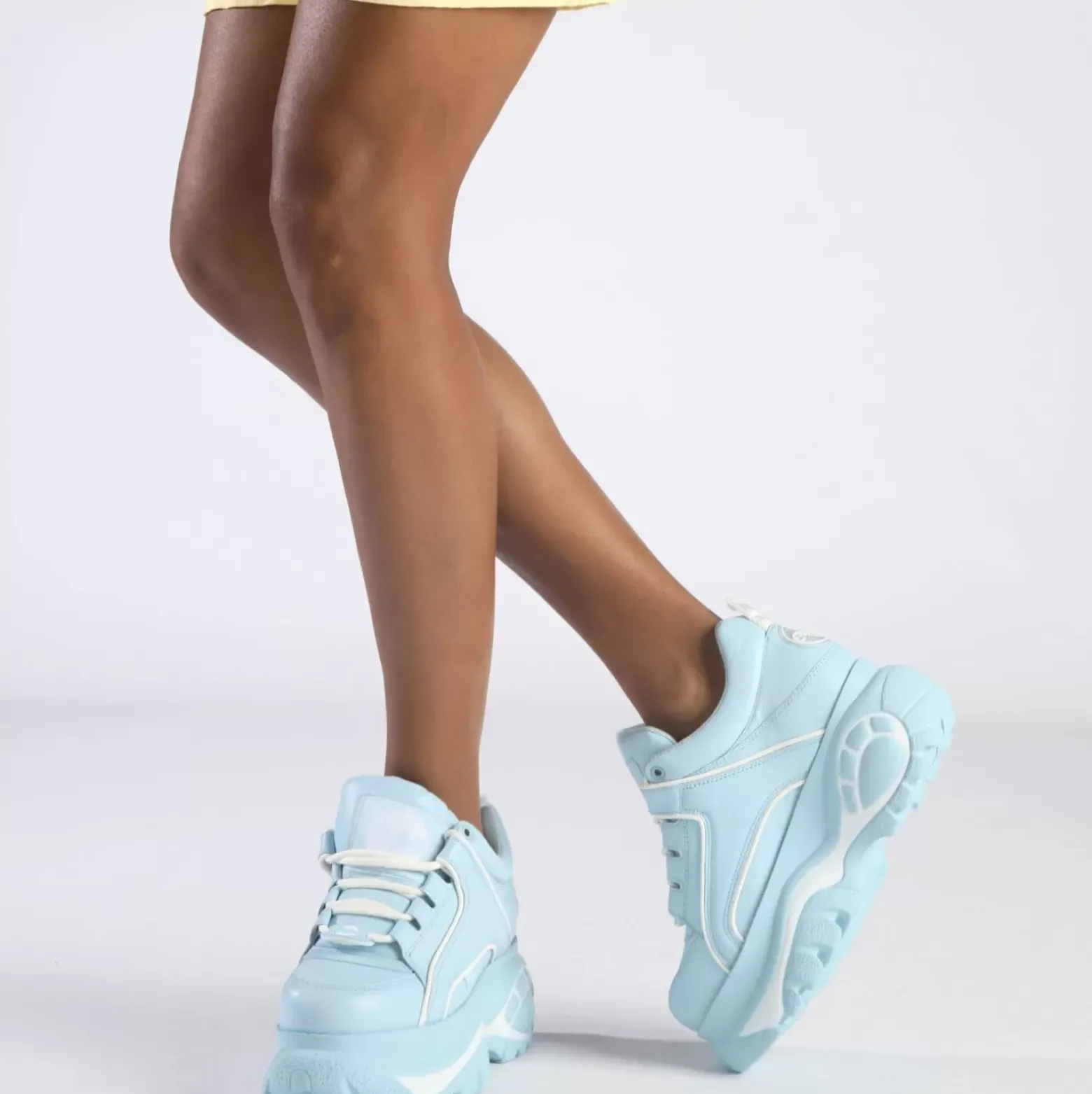 Cheap BUFFALO Classic Baskets Basses Clair Bleu