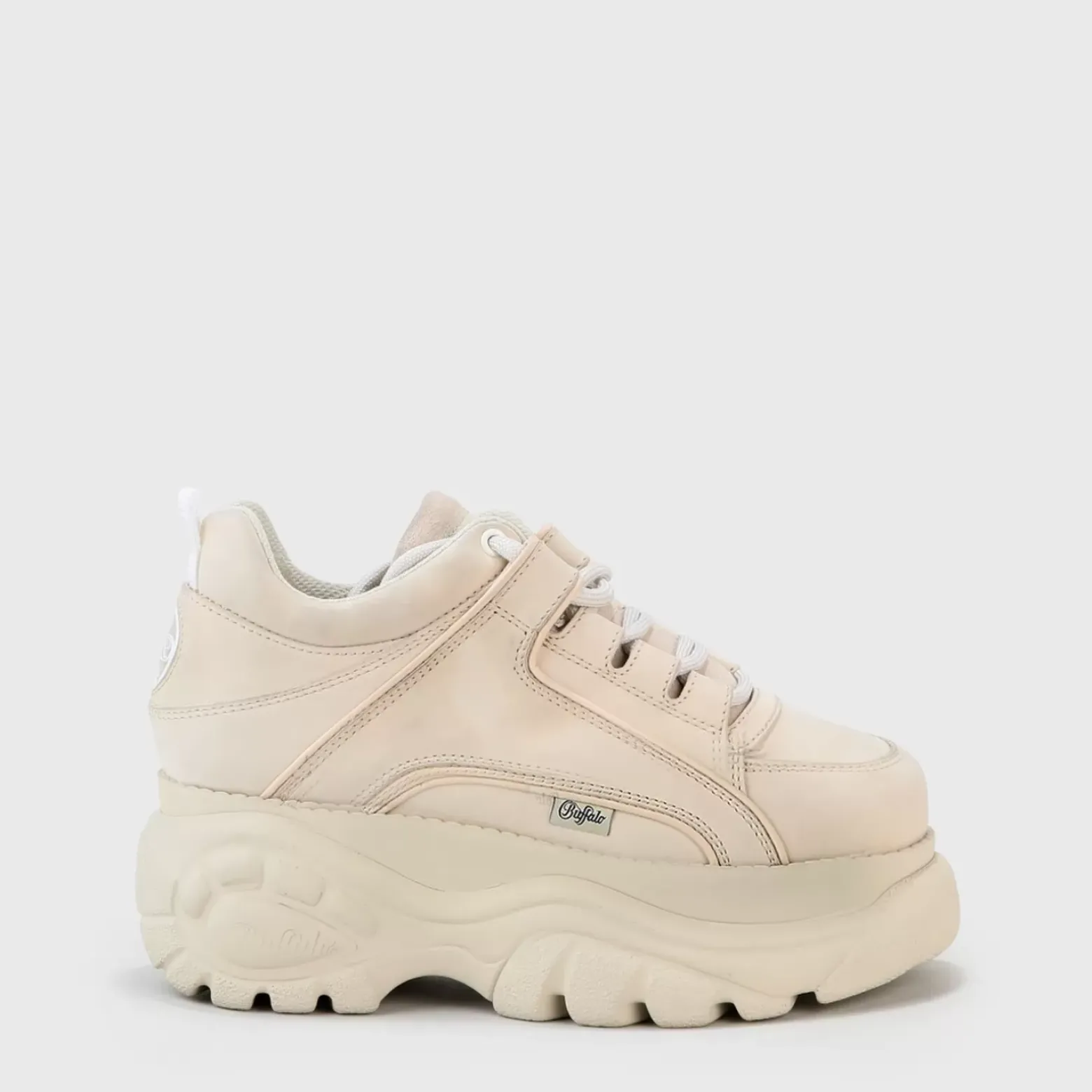 Hot BUFFALO Classic Baskets Basses Cuir Nubuck Creme