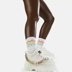 Store BUFFALO Classic Baskets Basses Cuir/Blanc Or