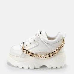 Store BUFFALO Classic Baskets Basses Cuir/Blanc Or