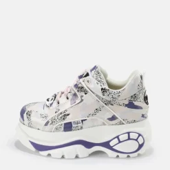 Sale BUFFALO Classic Baskets Basses Cuir Rose/ Violet