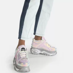 Cheap BUFFALO Classic Baskets Basses Cuir/Rose Blanc