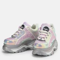 Cheap BUFFALO Classic Baskets Basses Cuir/Rose Blanc