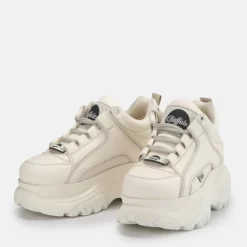 Fashion BUFFALO Classic Baskets Basses Cuir Nubuck Blanc Casse