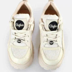 Clearance BUFFALO Classic Baskets Basses Dentellehe Blanc