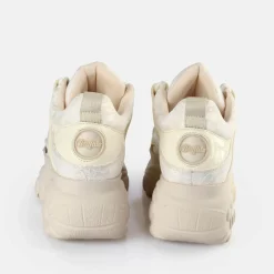 Clearance BUFFALO Classic Baskets Basses Dentellehe Blanc