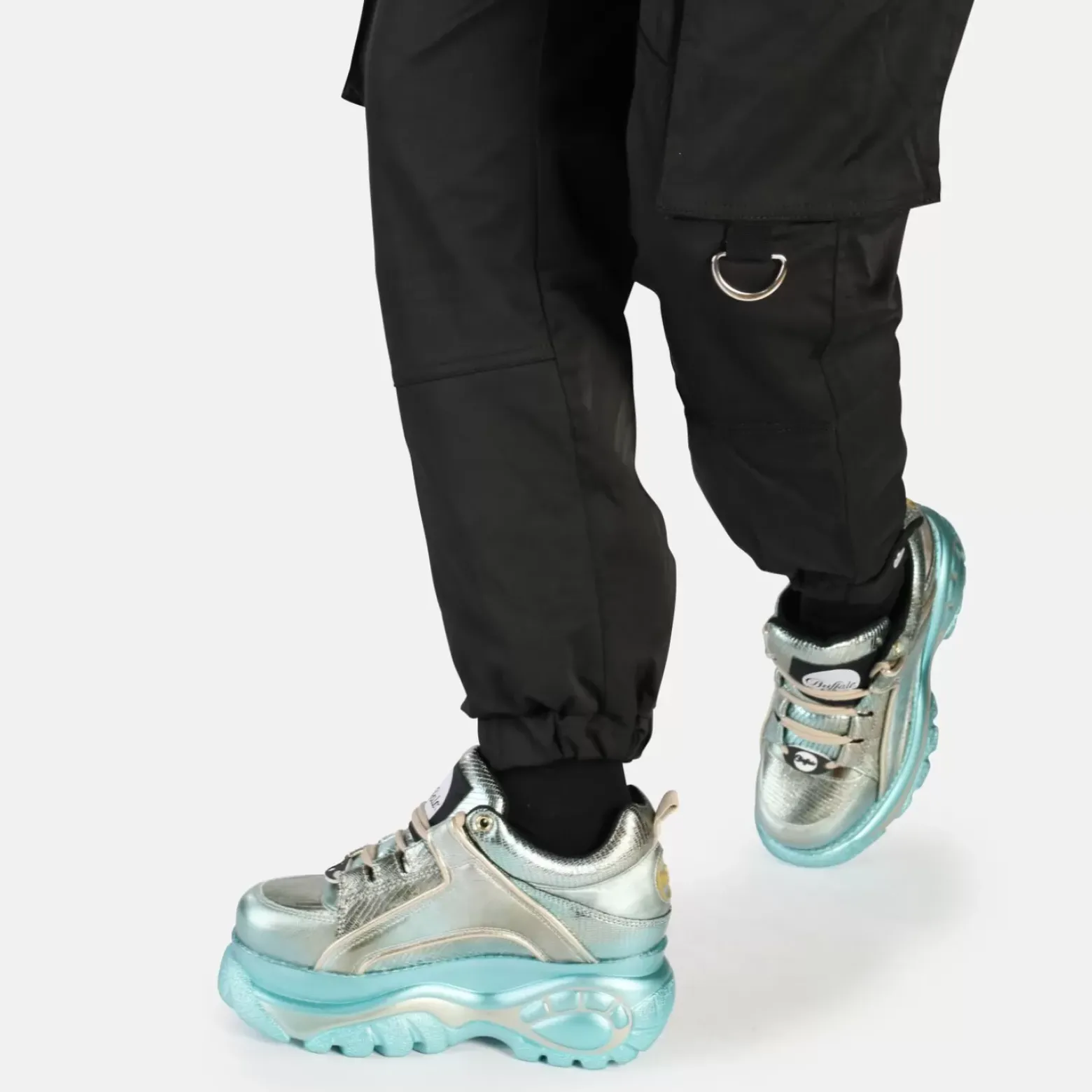 Clearance BUFFALO Classic Baskets Basses Green Lizard Vert