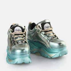 Clearance BUFFALO Classic Baskets Basses Green Lizard Vert