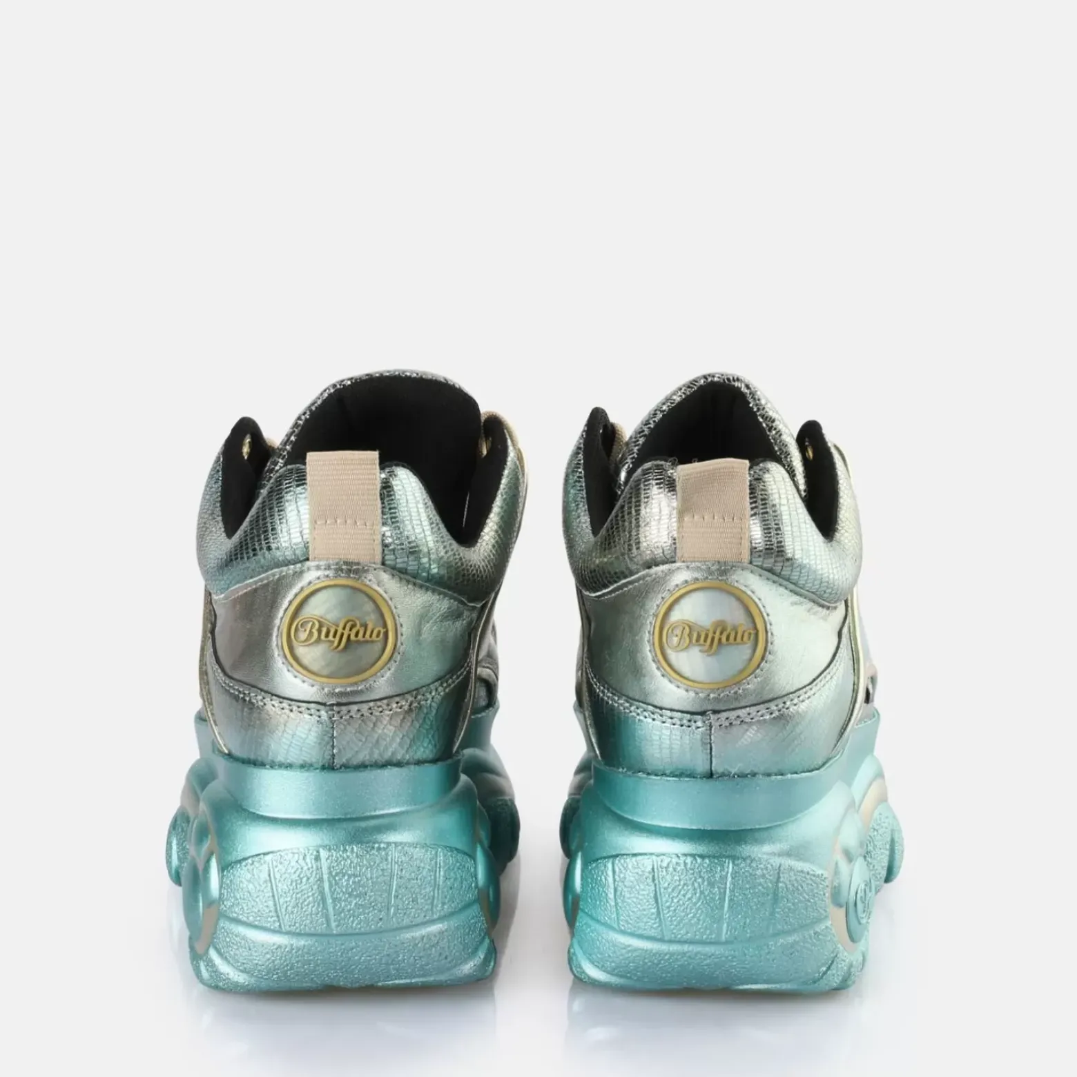 Clearance BUFFALO Classic Baskets Basses Green Lizard Vert