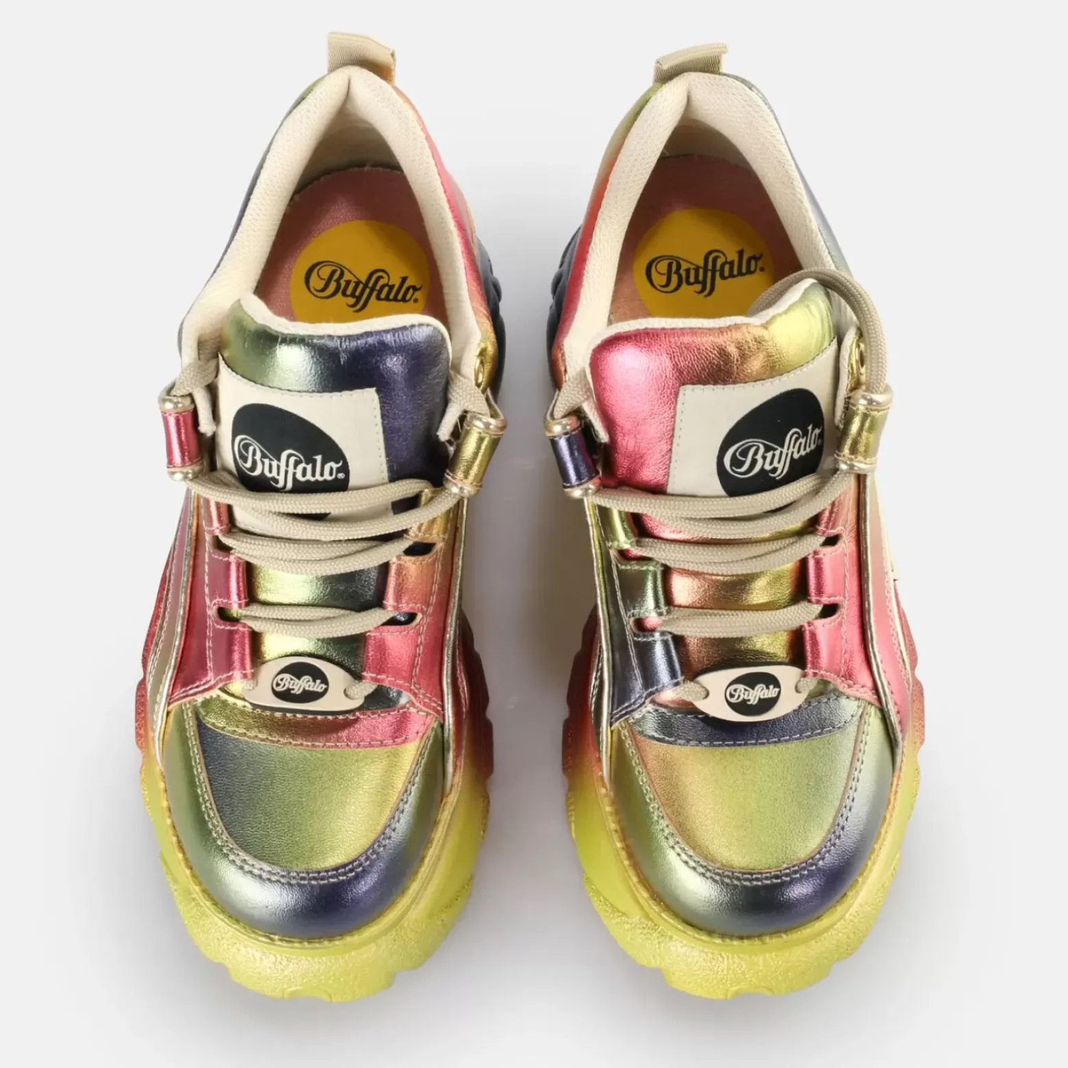 Hot BUFFALO Classic Baskets Basses Multi Metallic Argent