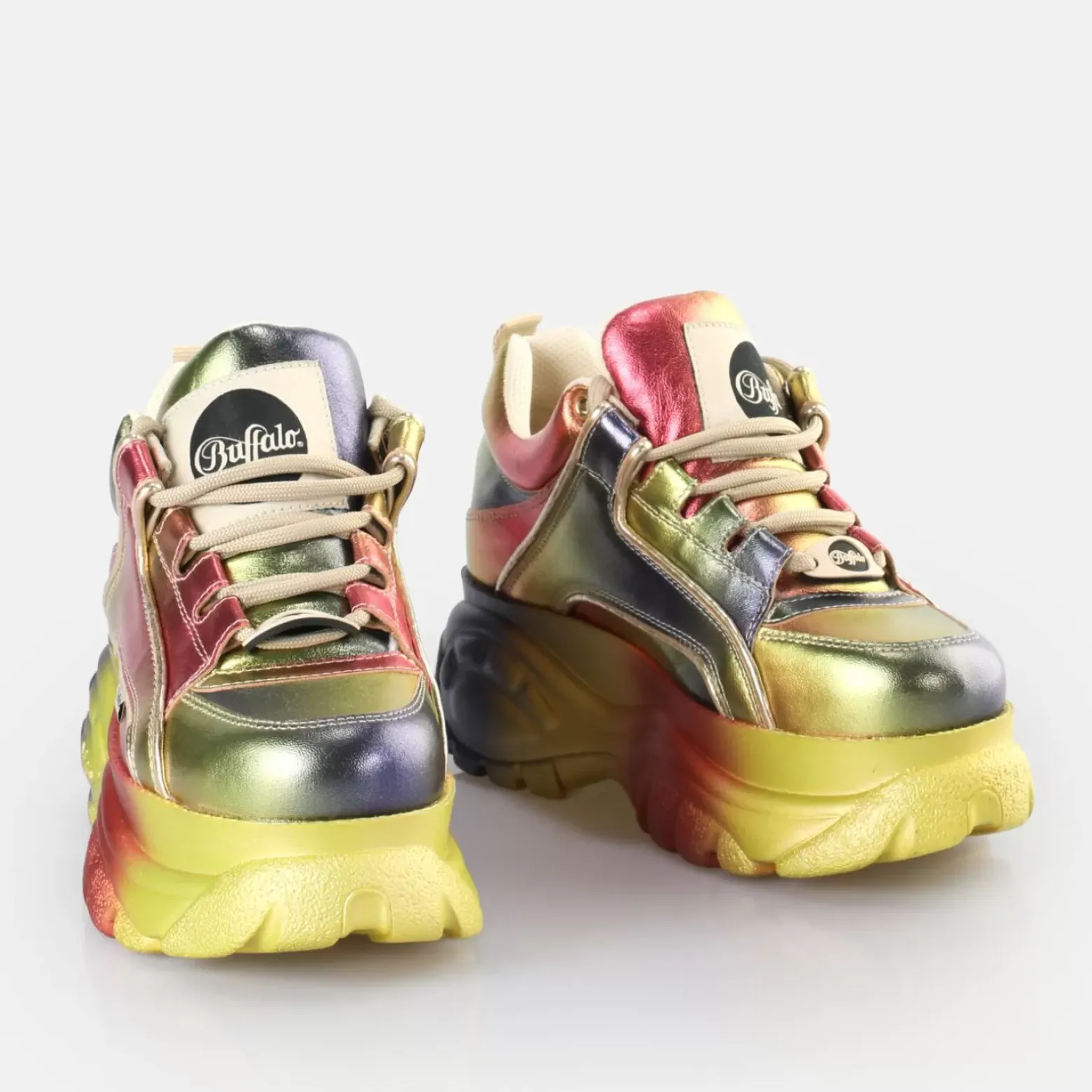 Hot BUFFALO Classic Baskets Basses Multi Metallic Argent