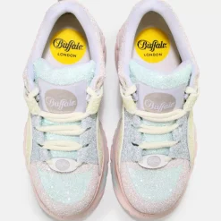 Sale BUFFALO Classic Baskets Basses Vegan A Paillettes Multipastel Multicolore