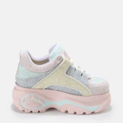 Sale BUFFALO Classic Baskets Basses Vegan A Paillettes Multipastel Multicolore