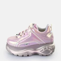 Cheap BUFFALO Classic Baskets Basses Veganes Pink Metallic Rose Vif