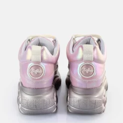 Cheap BUFFALO Classic Baskets Basses Veganes Pink Metallic Rose Vif