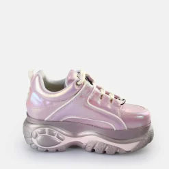 Cheap BUFFALO Classic Baskets Basses Veganes Pink Metallic Rose Vif