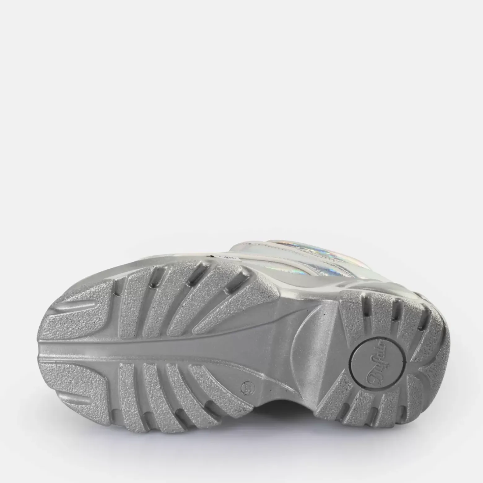 Cheap BUFFALO Classic Baskets Basses Veganese Holographique Argent