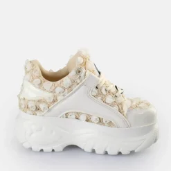 Clearance BUFFALO Classic Baskets Basses White Bloom Blanc