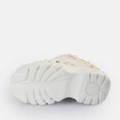 Clearance BUFFALO Classic Baskets Basses White Bloom Blanc