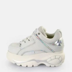 Discount BUFFALO Classic Baskets Basses/Argente Blanc Casse