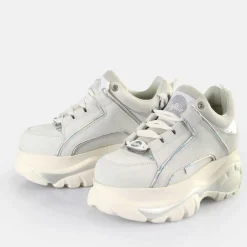 Discount BUFFALO Classic Baskets Basses/Argente Blanc Casse