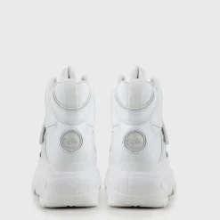 Best BUFFALO Classic High Cuir Verni White Blanc