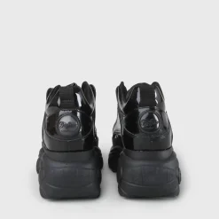 New BUFFALO Classic Kick Cuir Verni Noir