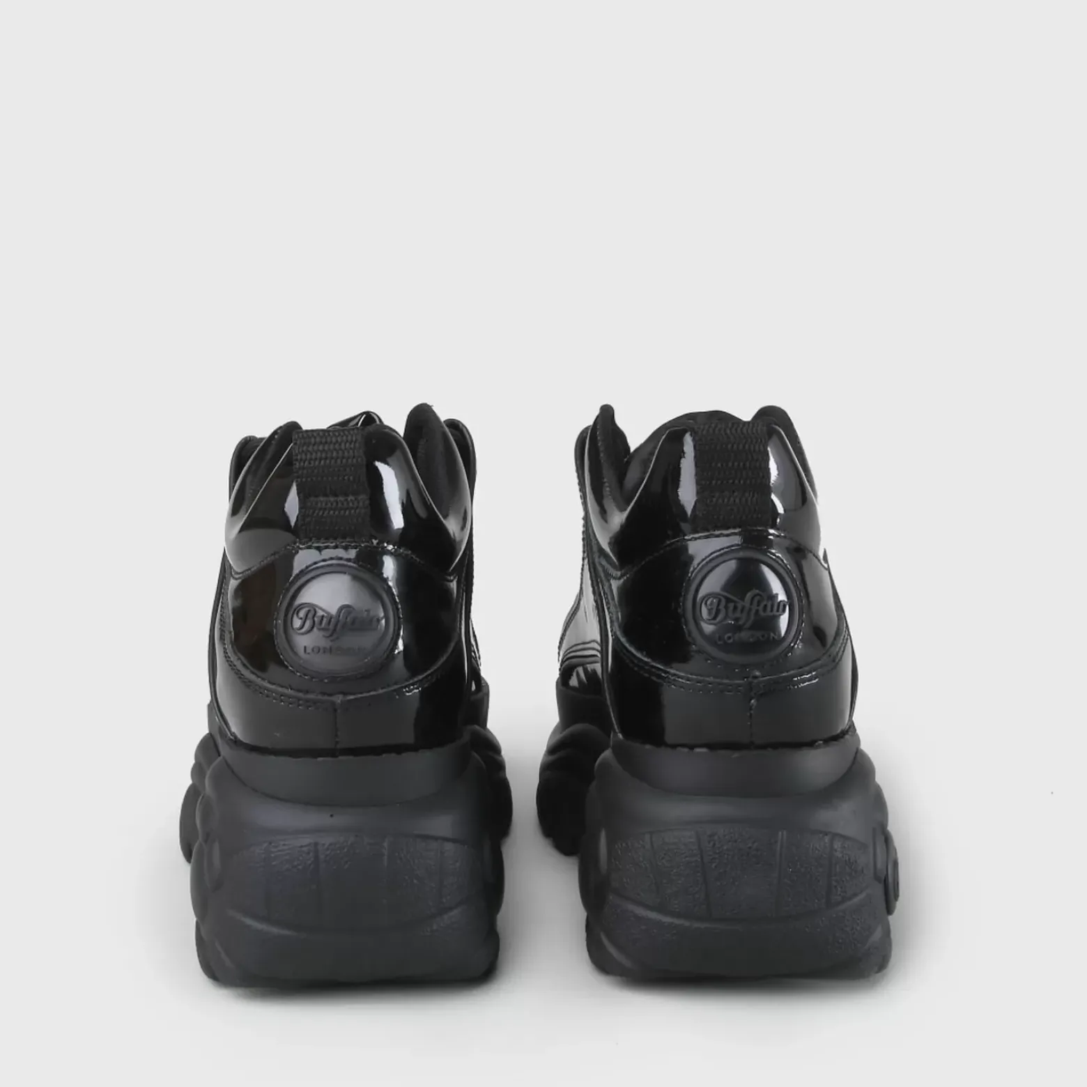 New BUFFALO Classic Kick Cuir Verni Noir