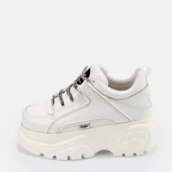 Flash Sale BUFFALO Classic Men Baskets Basses Cuir Blanc/ E Argent