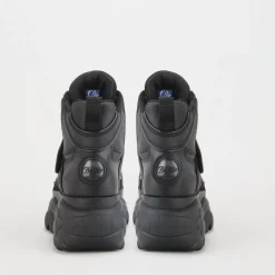 Best Sale BUFFALO Classic Sneaker High Cuir Noir