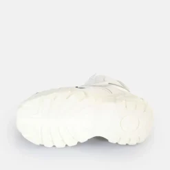 Best Sale BUFFALO Classic Sneaker High Cuir Verni Blanc