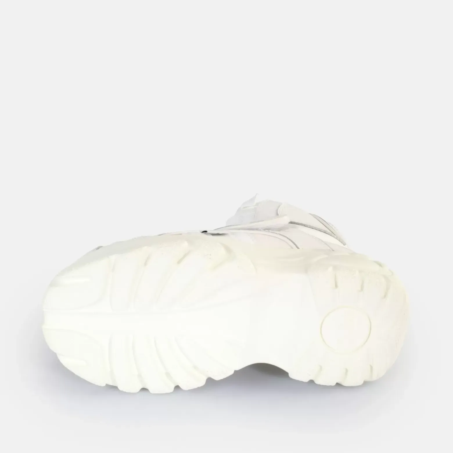 Best Sale BUFFALO Classic Sneaker High Cuir Verni Blanc