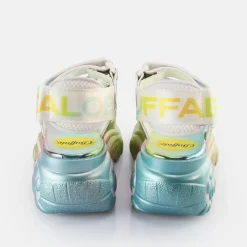 New BUFFALO Classic Ts Snd Sandales A Plateforme Veganes Arc-En-Ciel Multicolore