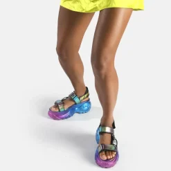 New BUFFALO Classic Ts Snd Sandales A Plateforme Veganes Mermaid Violet