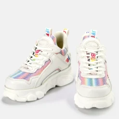 Clearance BUFFALO Cld Chai Basket Basse Vegane/Arc-En-Ciel Blanc