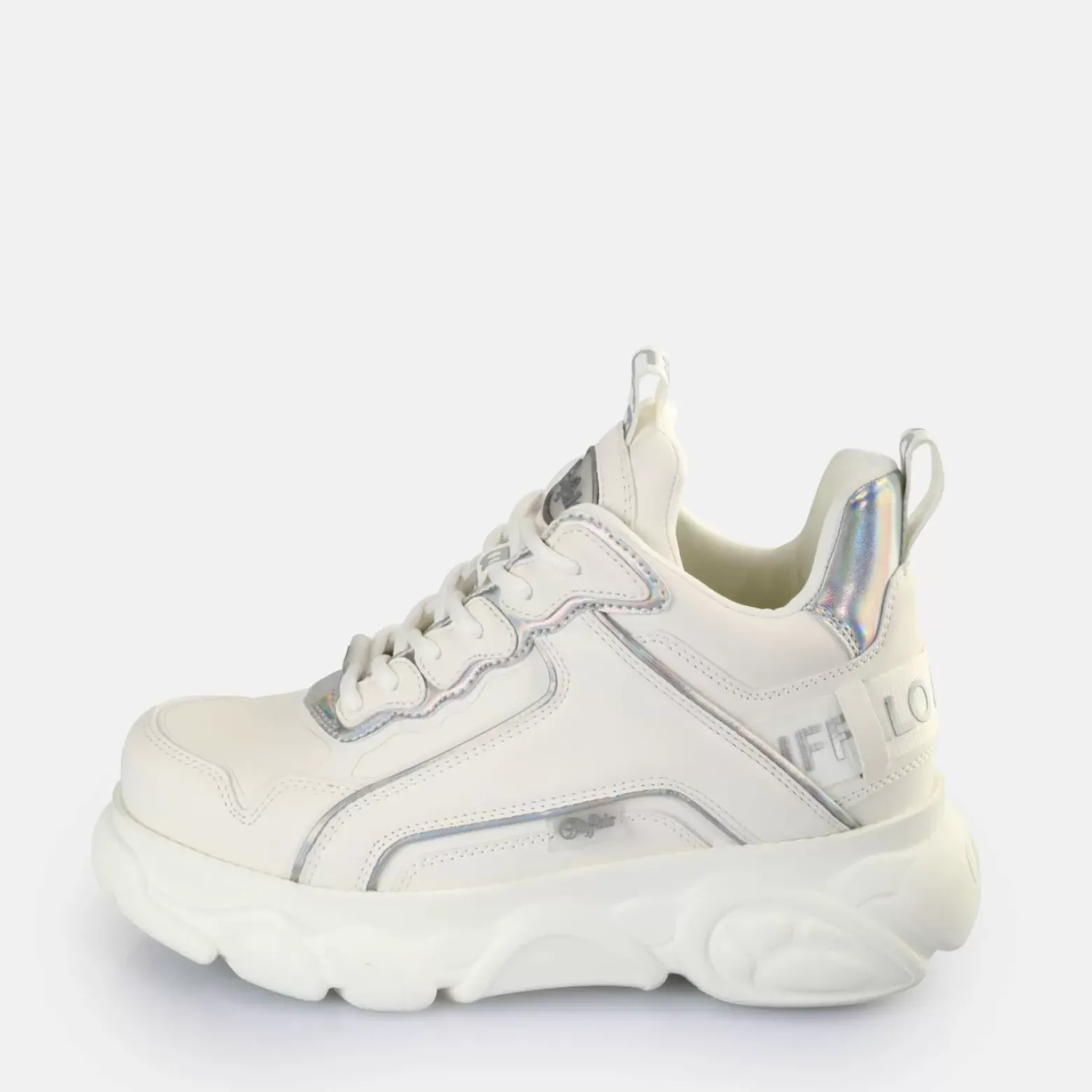 Outlet BUFFALO Cld Chai Baskets Basses Veganes Blanc Casse/Argente Blanc/Argent