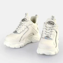 Outlet BUFFALO Cld Chai Baskets Basses Veganes Blanc Casse/Argente Blanc/Argent