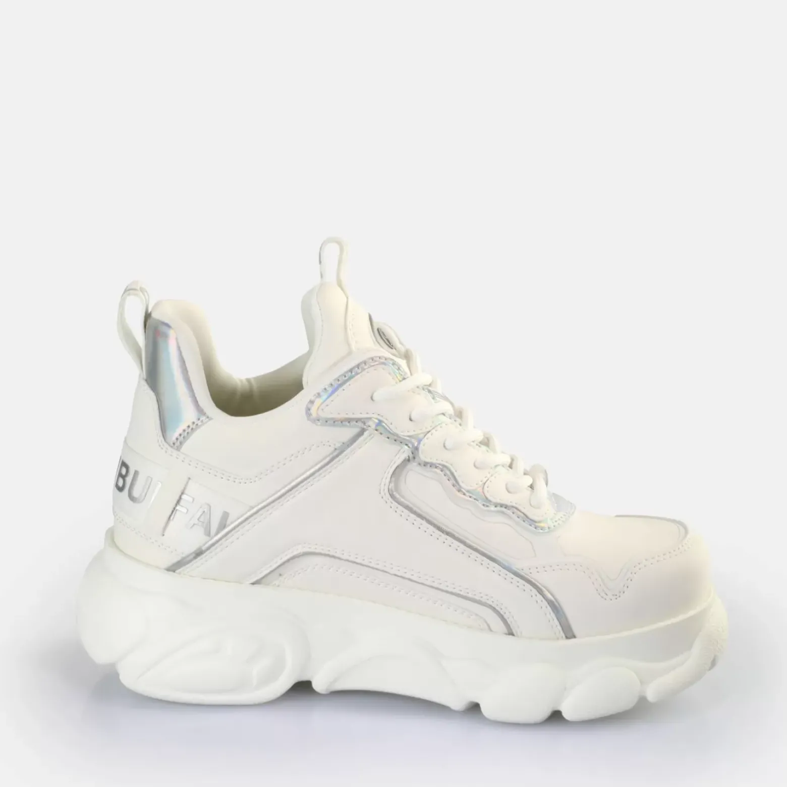 Outlet BUFFALO Cld Chai Baskets Basses Veganes Blanc Casse/Argente Blanc/Argent