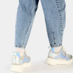 Fashion BUFFALO Cld Chai Baskets Basses Vegan Argent/ Bleu