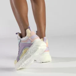 Best Sale BUFFALO Cld Chai Baskets Basses Veganes Blanc Casse/Vanille/Violet Blanc-Mauve